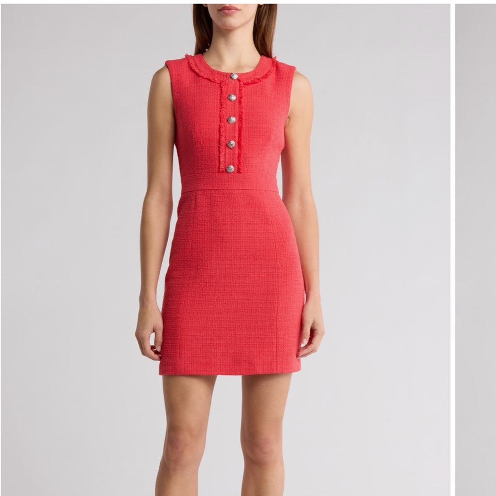 Veronica Beard Coral Julie A-Line Mini Dress